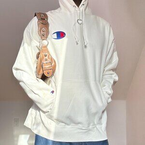Champion Oversized Plus Size White Hoodie Size 3X-Large